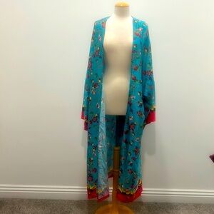 SEASHELL PRINT KIMONO, NO SIZE, NO TAGS, NWT